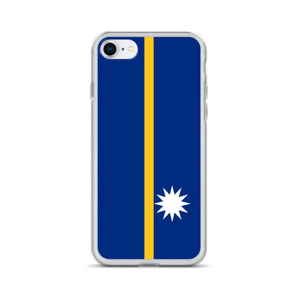 Coque iphone drapeau nauru souple antichoc transparente