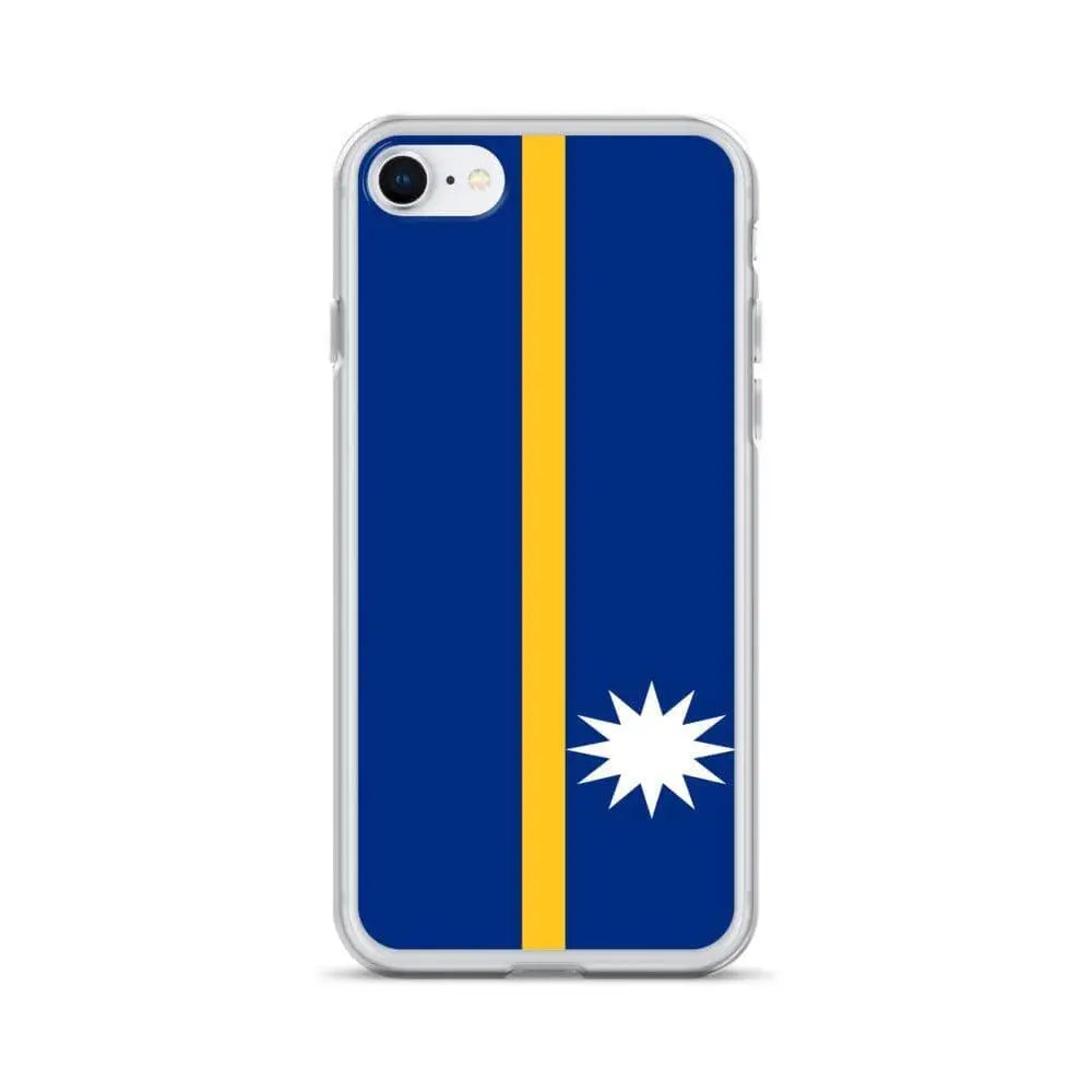 Coque iphone drapeau nauru souple antichoc transparente