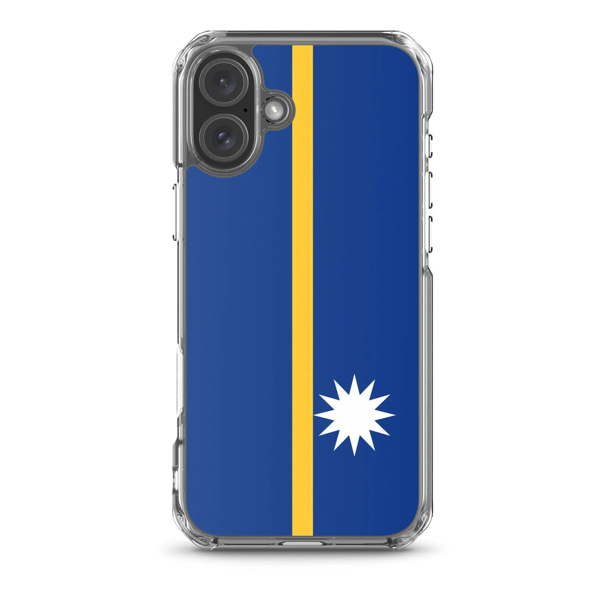 Coque iphone drapeau nauru souple antichoc transparente