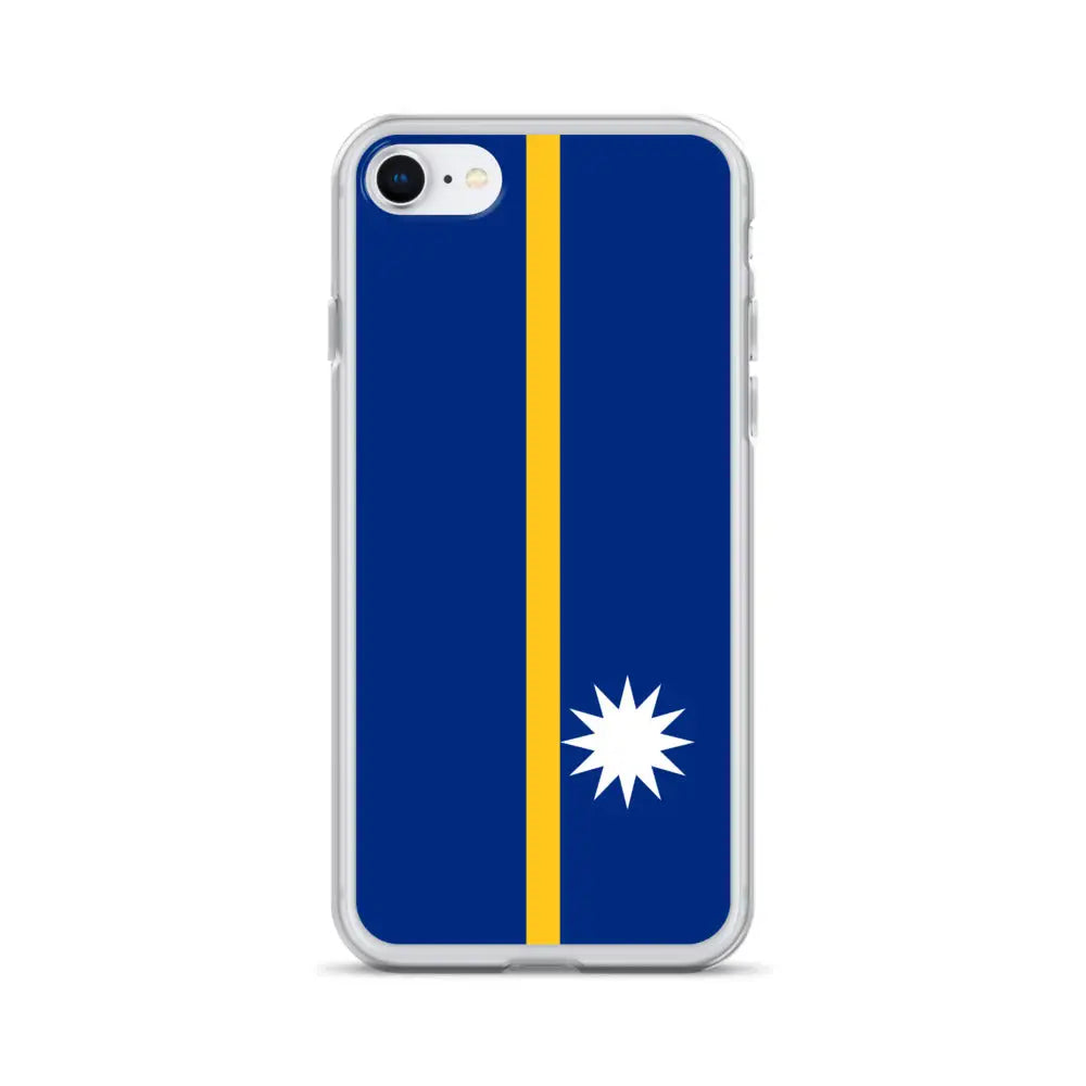 Coque iphone drapeau nauru souple antichoc transparente