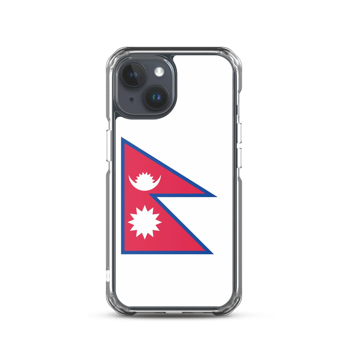 Coque iphone drapeau népal souple antichoc transparente