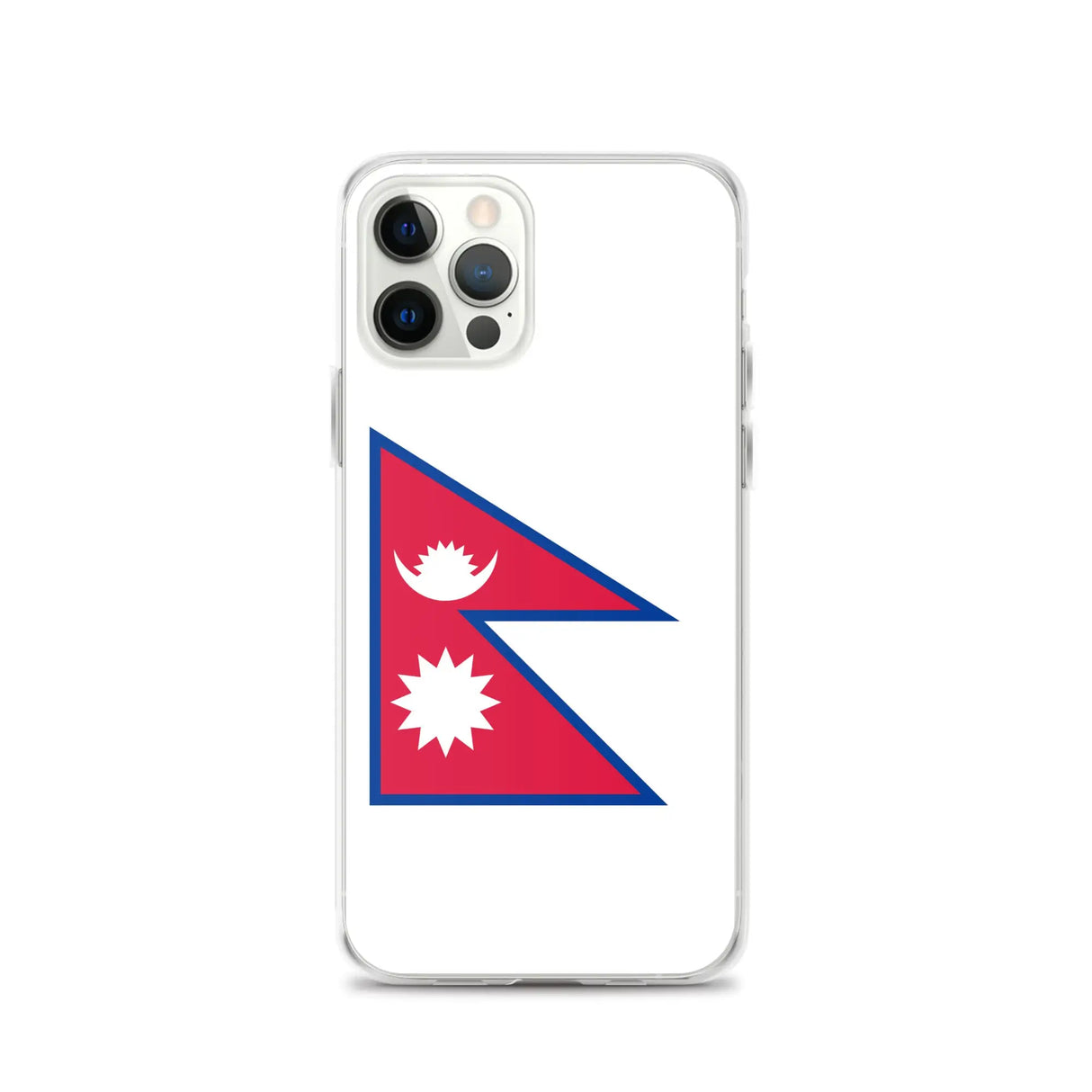 Coque iphone drapeau népal souple antichoc transparente