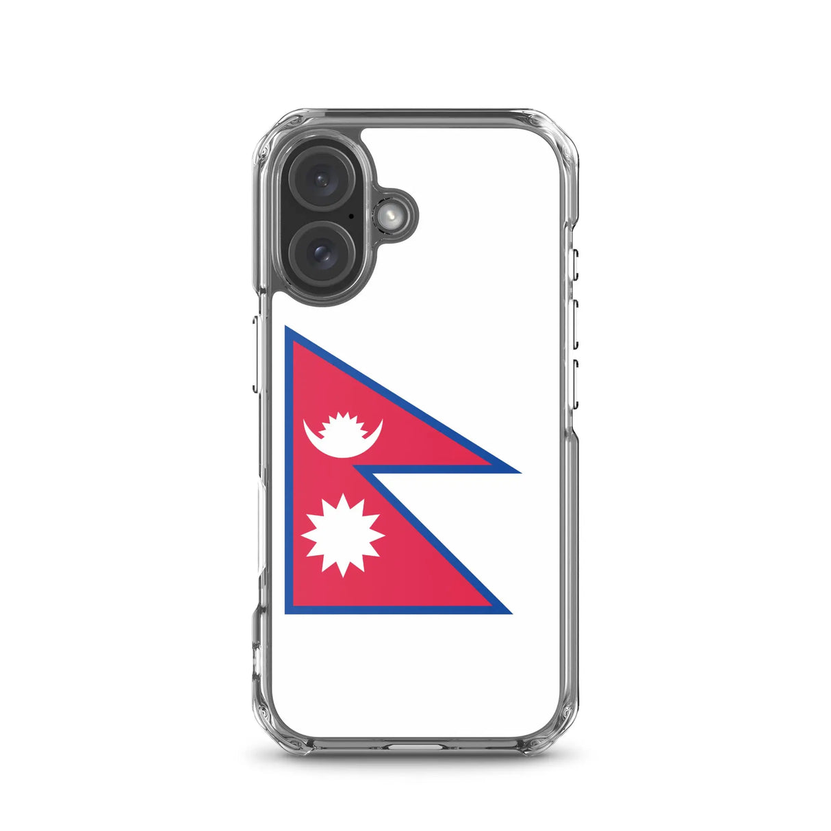 Coque iphone drapeau népal souple antichoc transparente