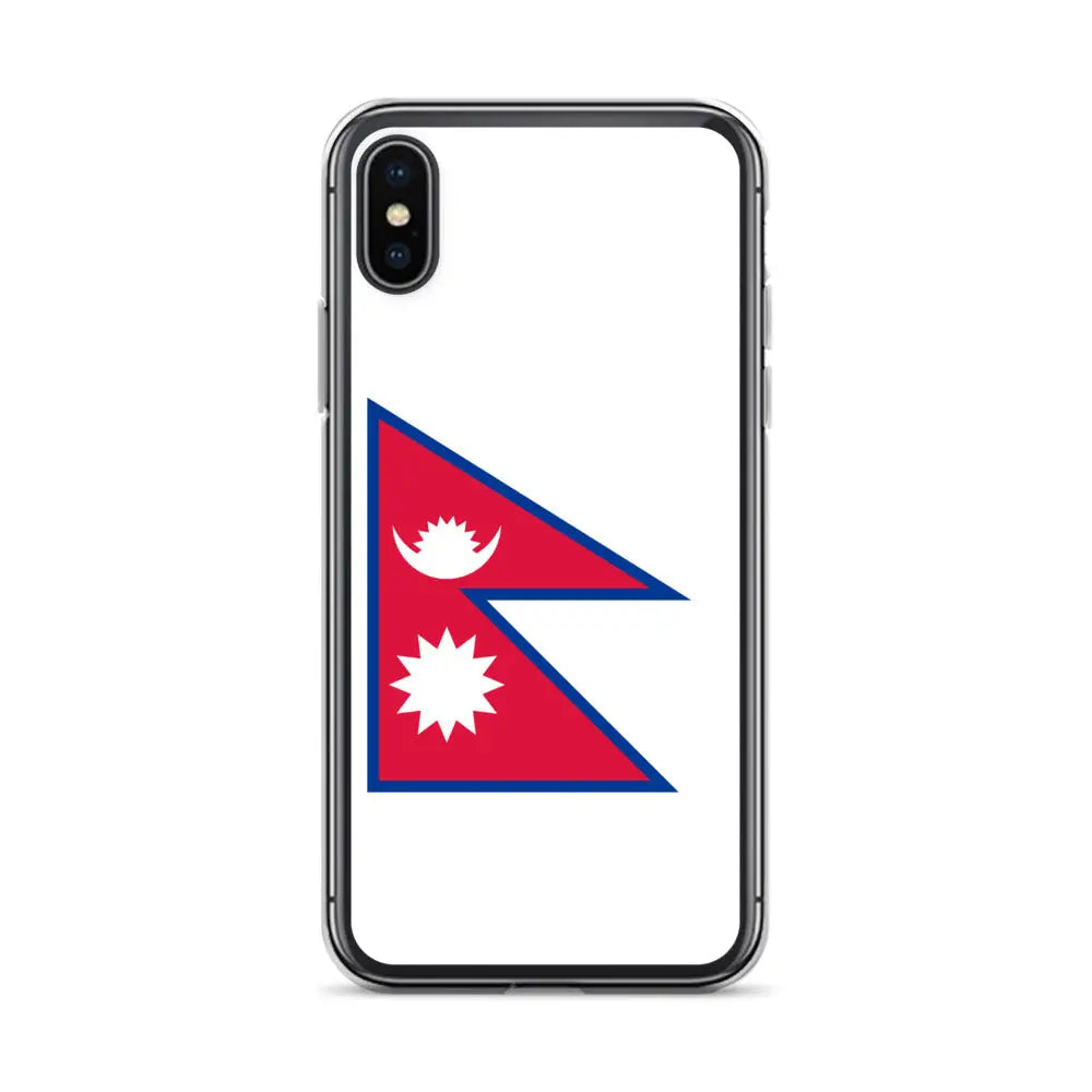 Coque iphone drapeau népal souple antichoc transparente