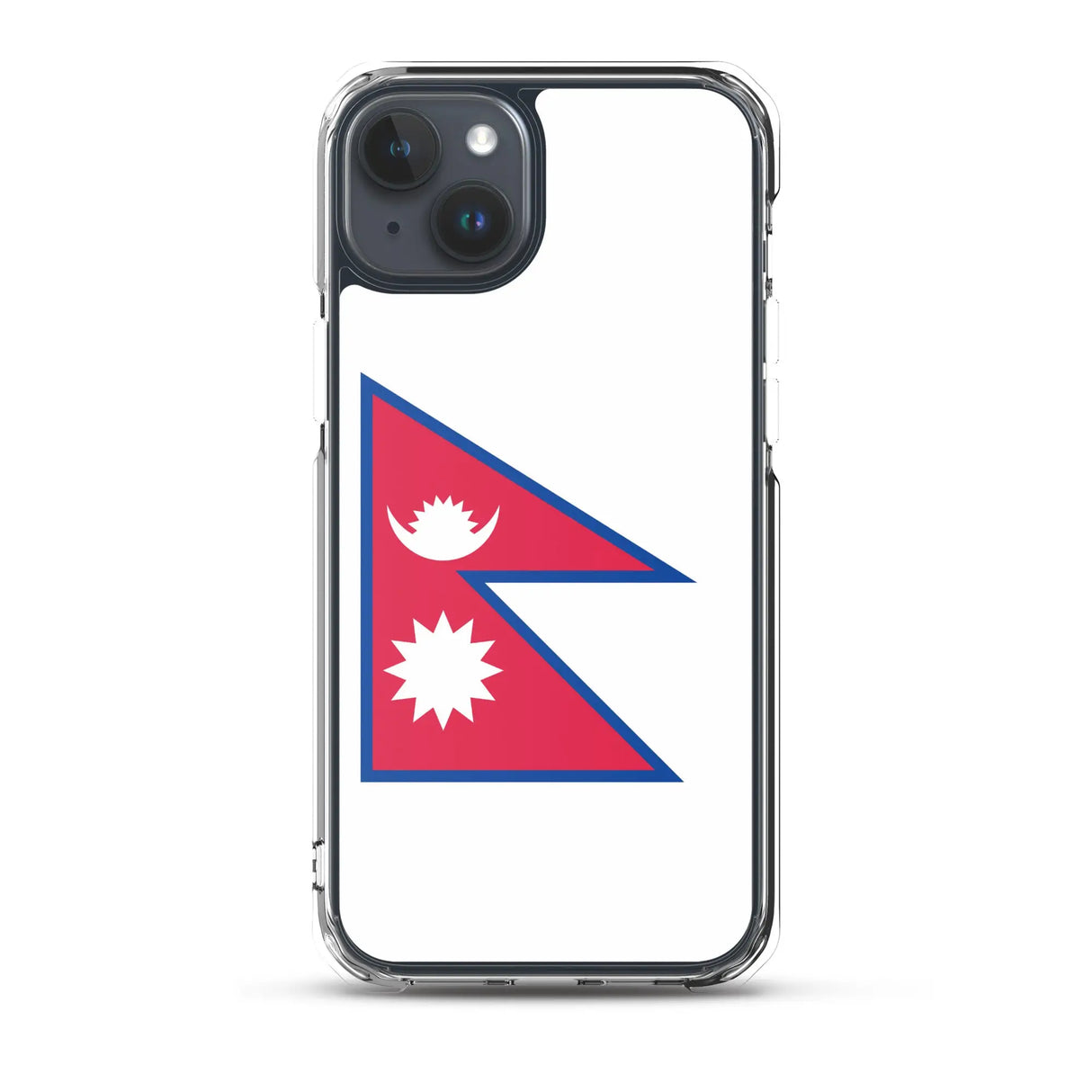 Coque iphone drapeau népal souple antichoc transparente