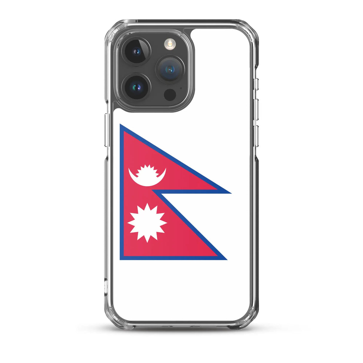 Coque iphone drapeau népal souple antichoc transparente