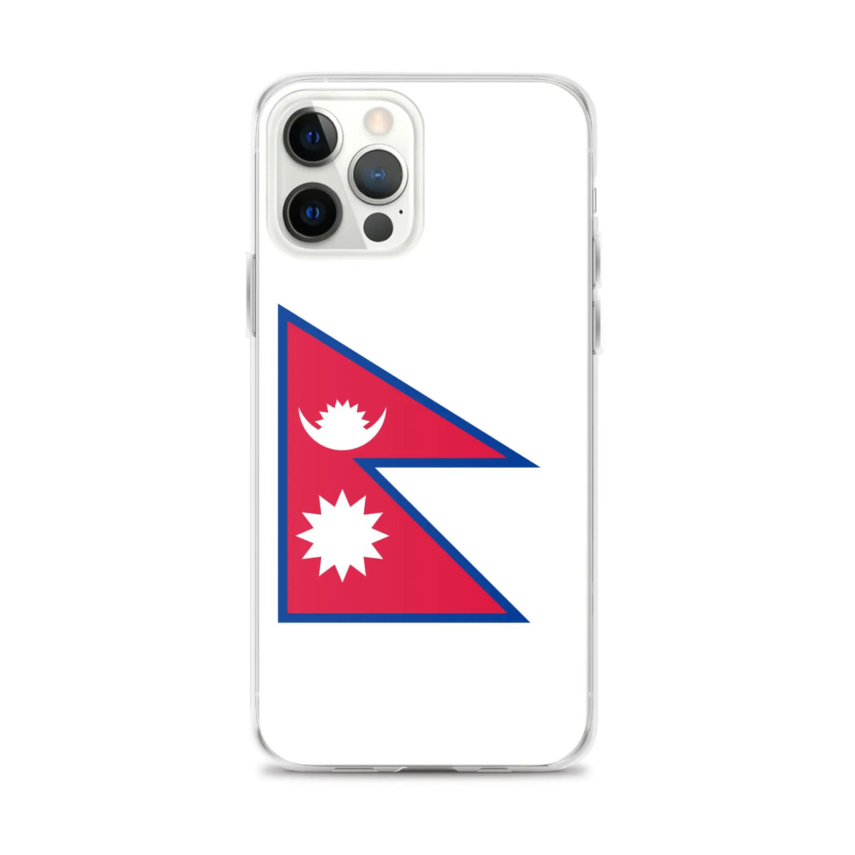 Coque iphone drapeau népal souple antichoc transparente