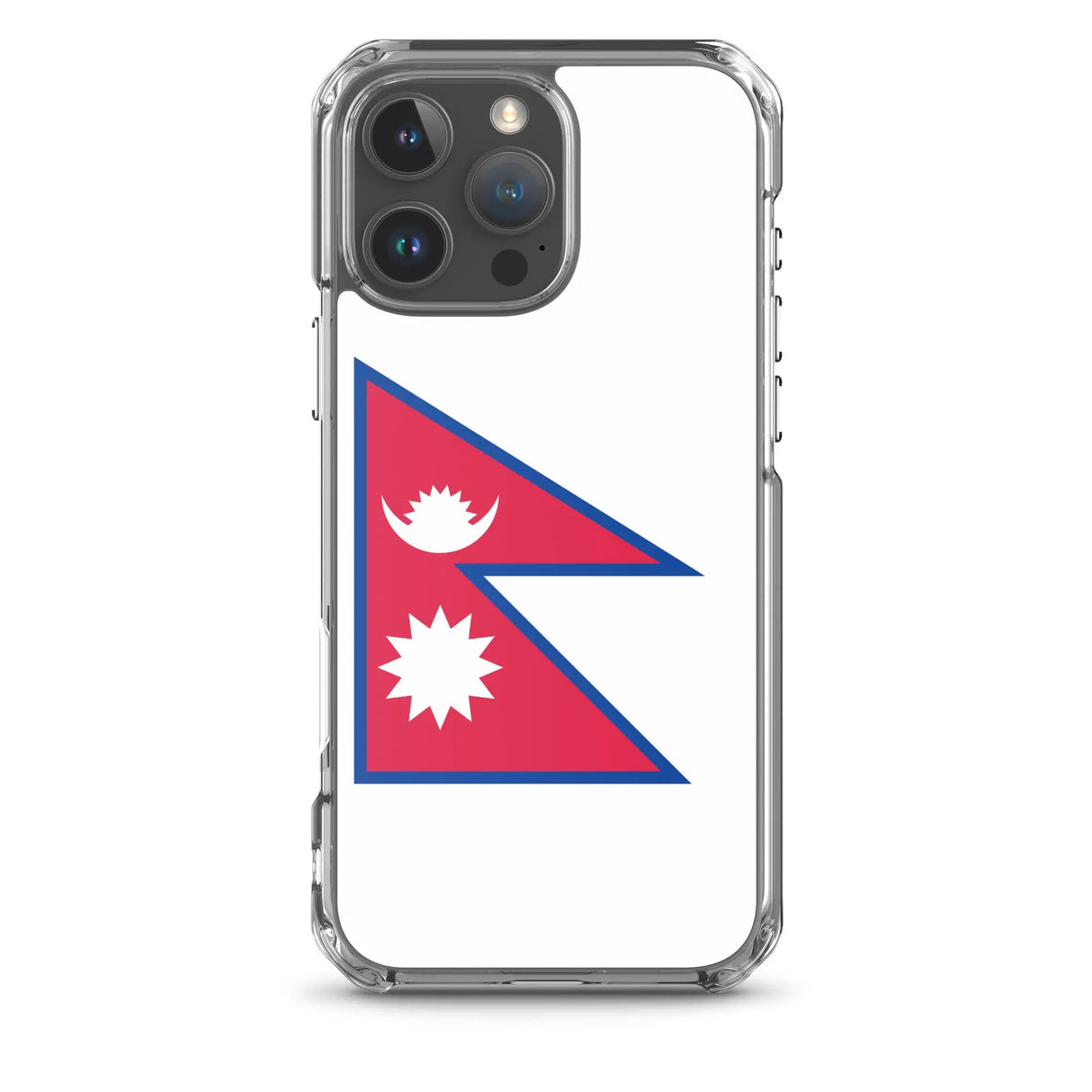 Coque iphone drapeau népal souple antichoc transparente