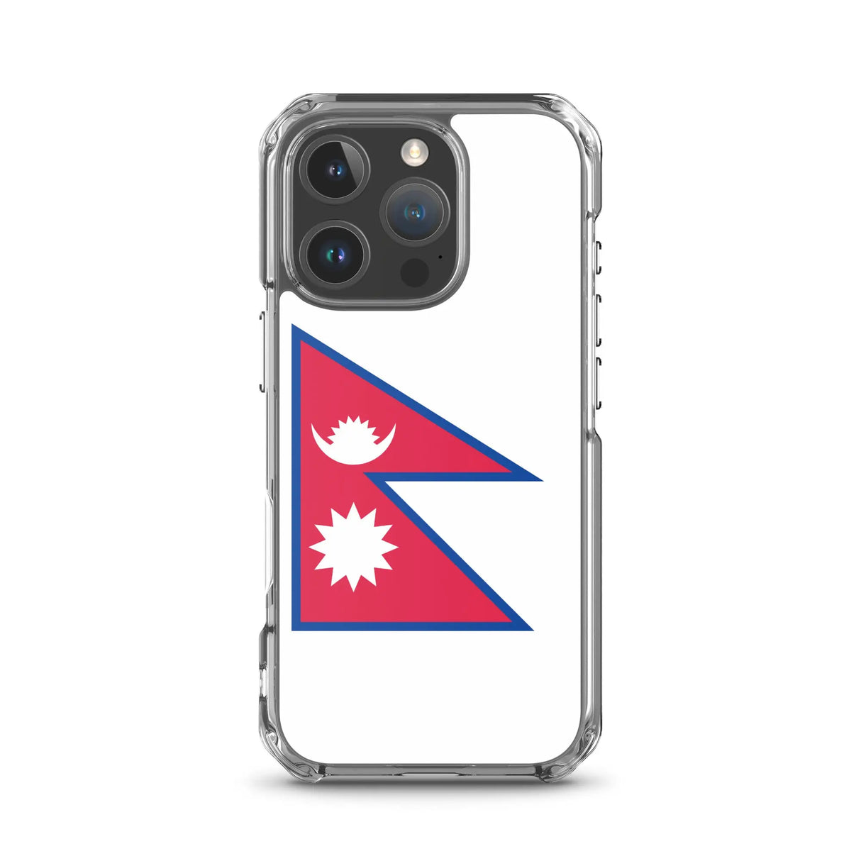 Coque iphone drapeau népal souple antichoc transparente