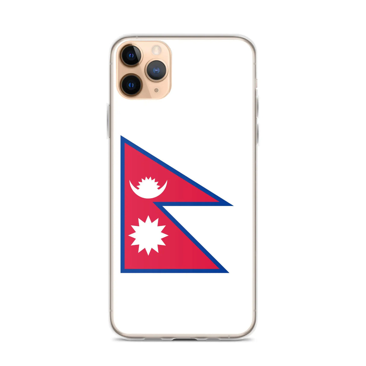 Coque iphone drapeau népal souple antichoc transparente