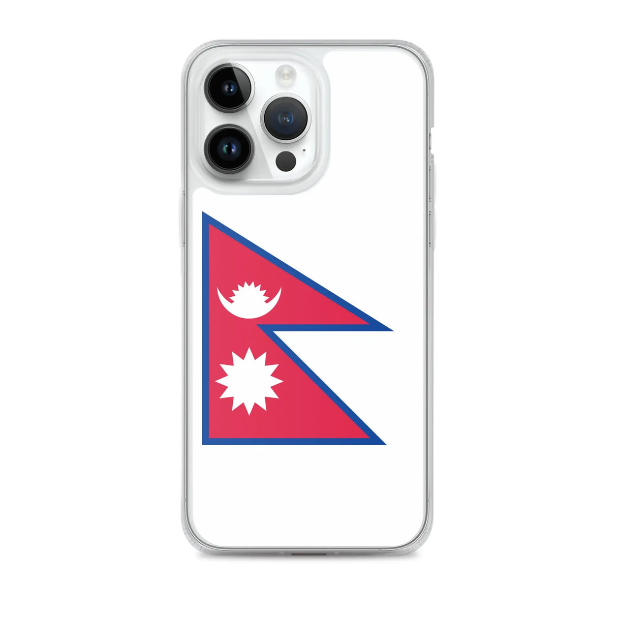 Coque iphone drapeau népal souple antichoc transparente