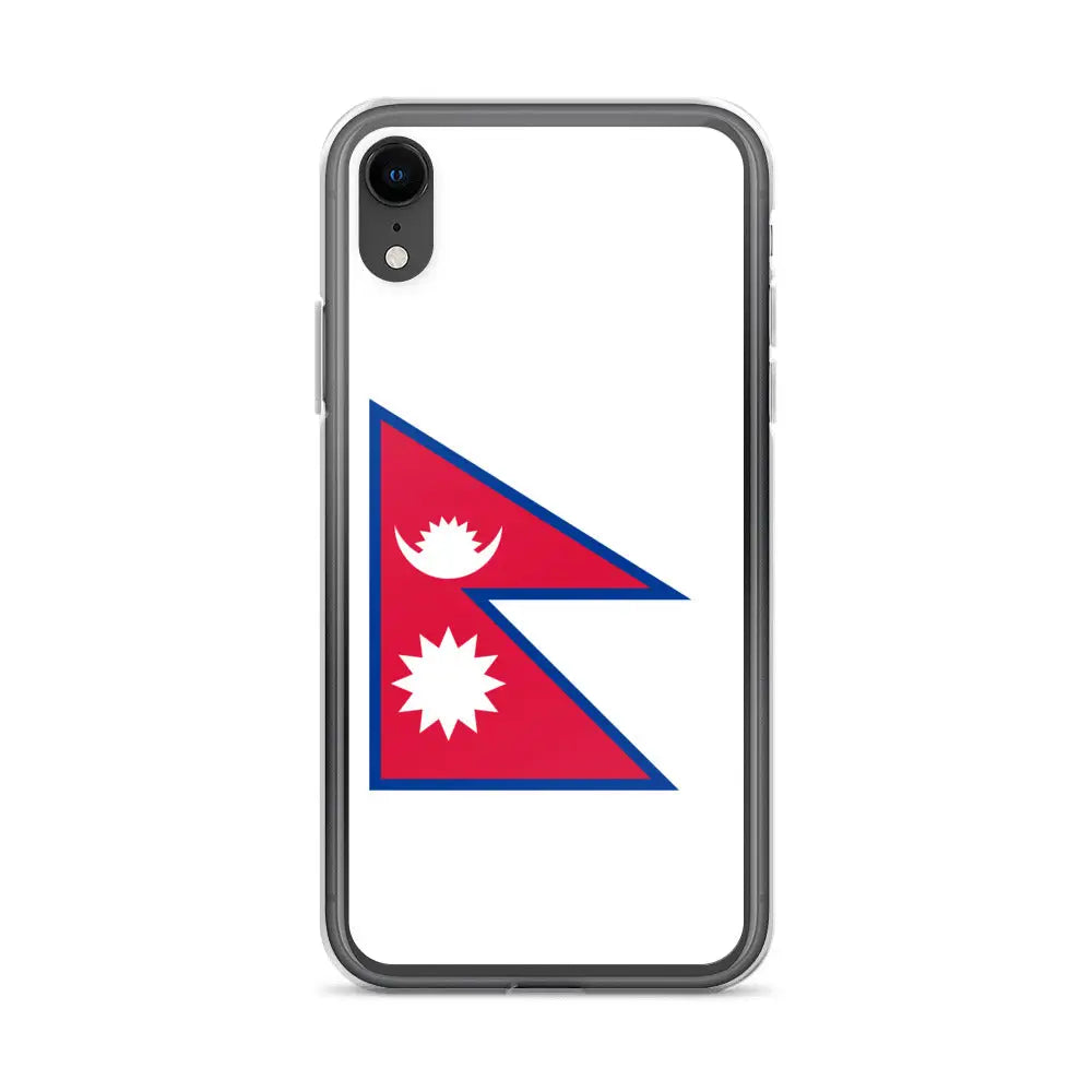 Coque iphone drapeau népal souple antichoc transparente