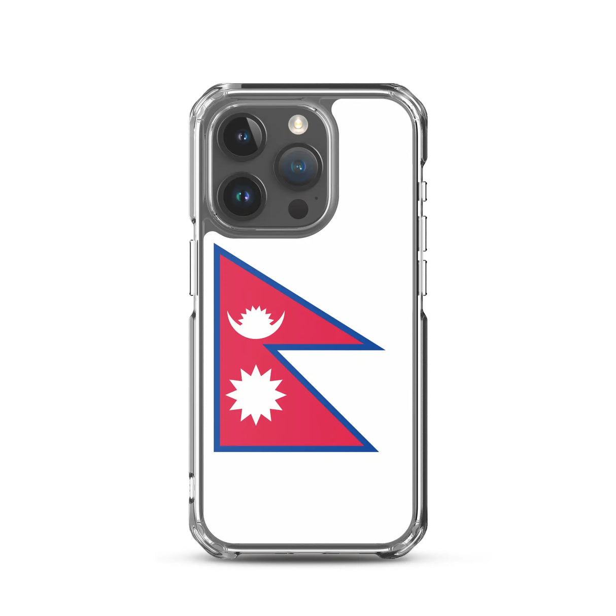 Coque iphone drapeau népal souple antichoc transparente