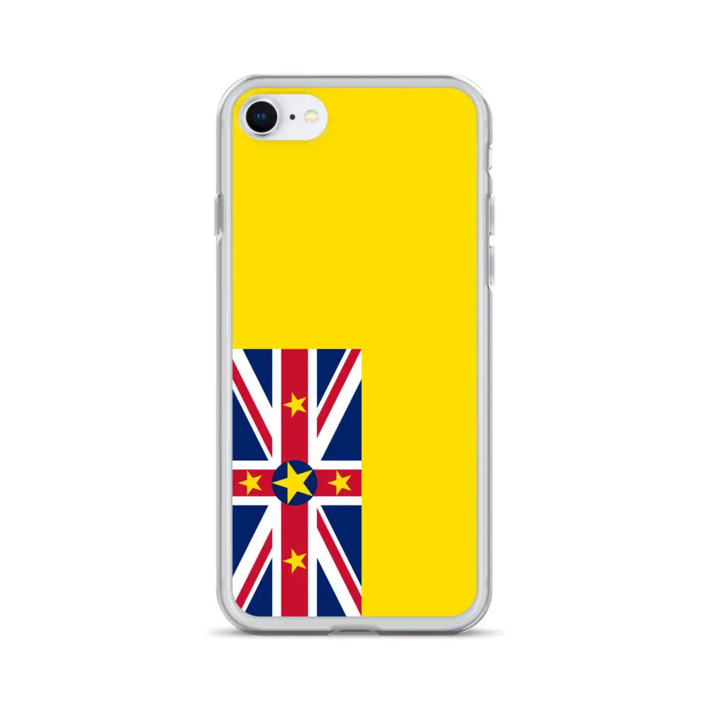 Coque iphone drapeau niue souple antichoc transparente