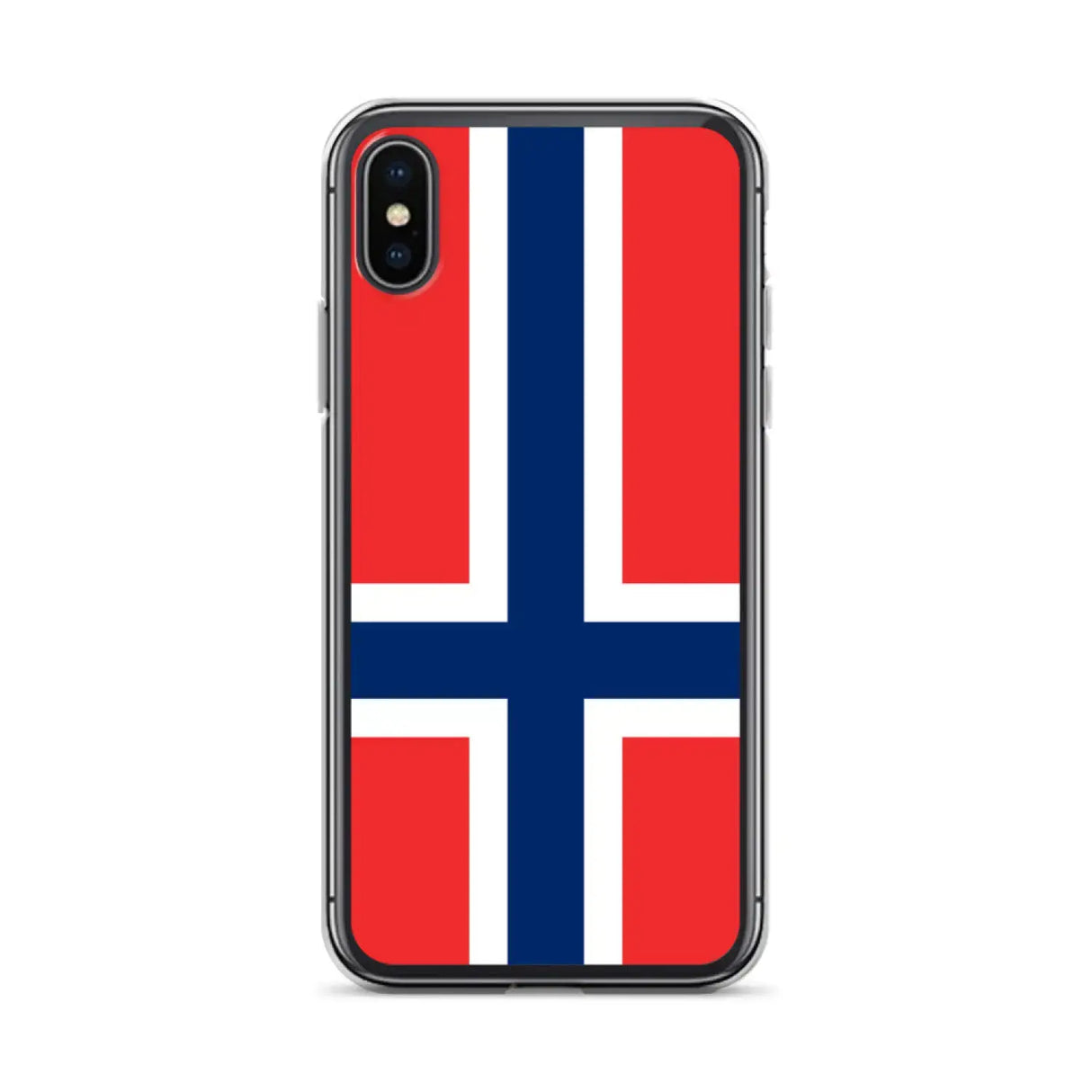 Coque iphone drapeau norvège souple antichoc transparente