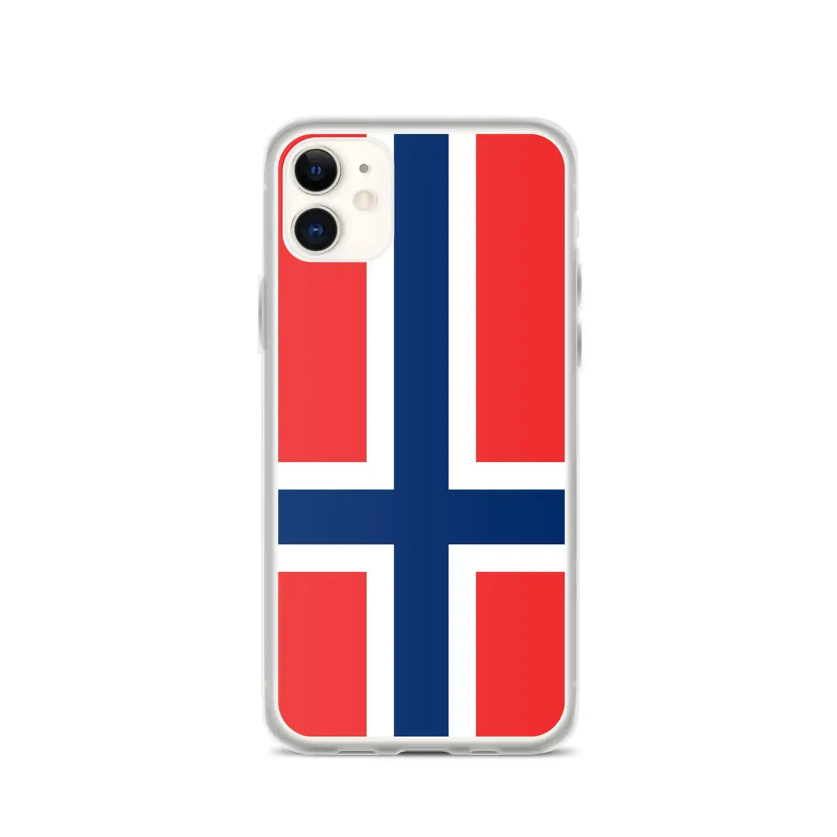 Coque iphone drapeau norvège souple antichoc transparente