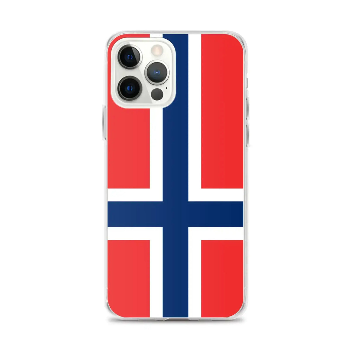 Coque iphone drapeau norvège souple antichoc transparente