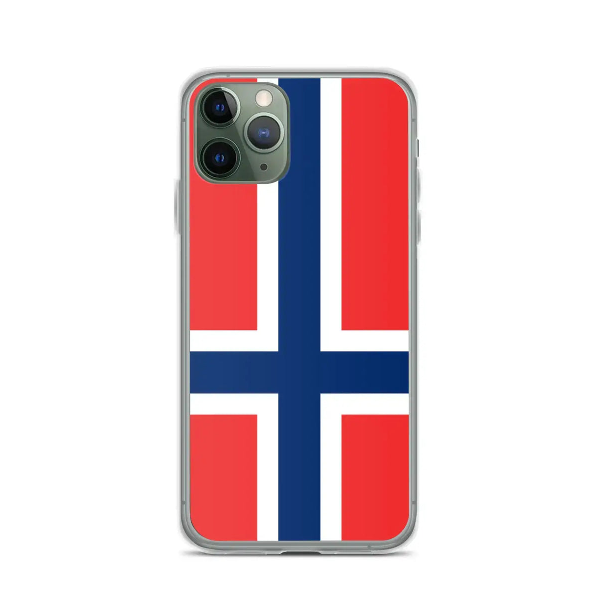 Coque iphone drapeau norvège souple antichoc transparente