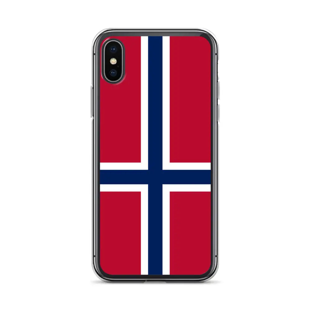 Coque iphone drapeau norvège souple résistante antichoc