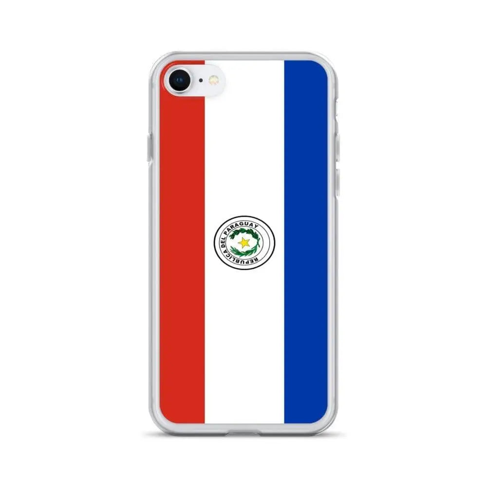 Coque iphone drapeau paraguay souple antichoc transparente