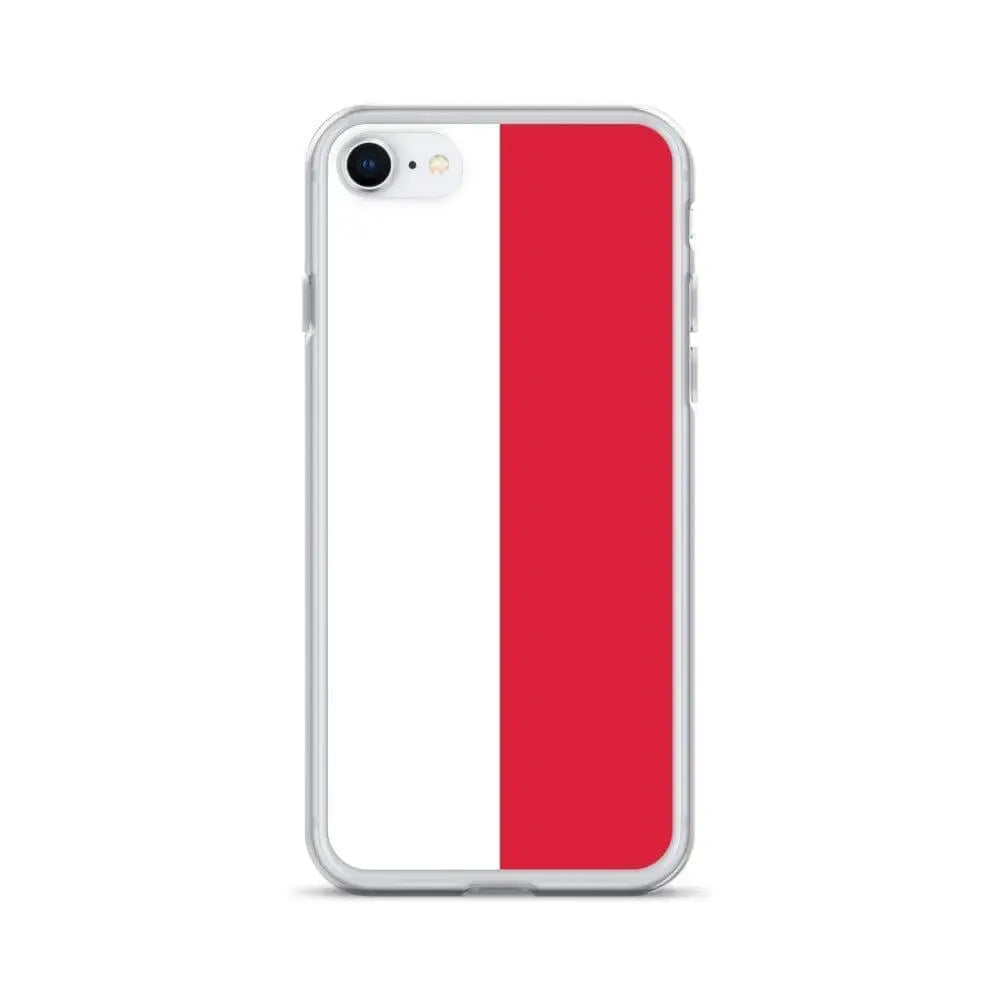 Coque iphone drapeau pologne souple antichoc transparente