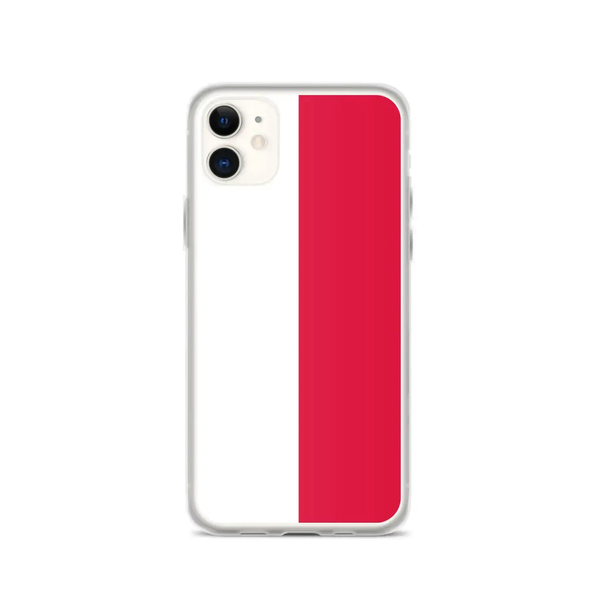 Coque iphone drapeau pologne souple antichoc transparente
