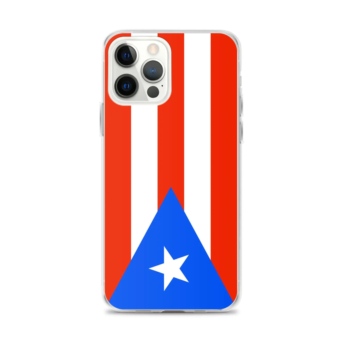 Coque iphone drapeau porto rico souple antichoc transparente