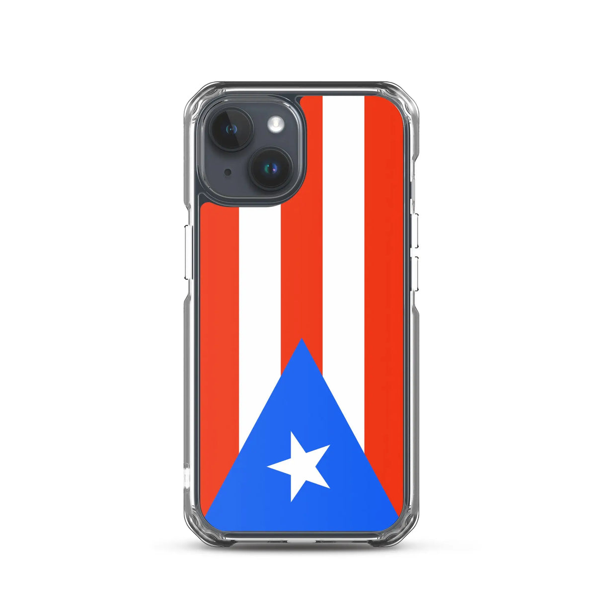 Coque iphone drapeau porto rico souple antichoc transparente