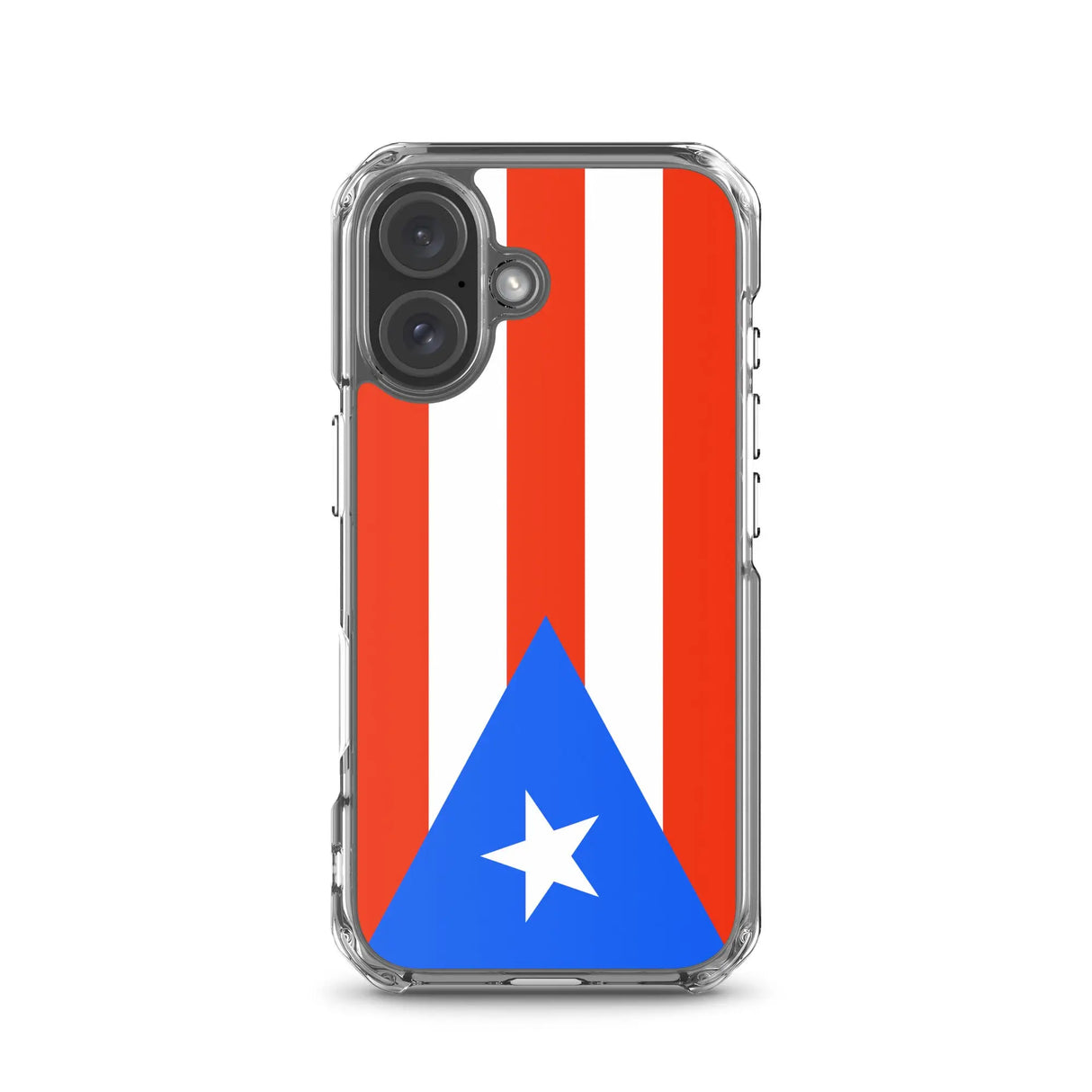 Coque iphone drapeau porto rico souple antichoc transparente