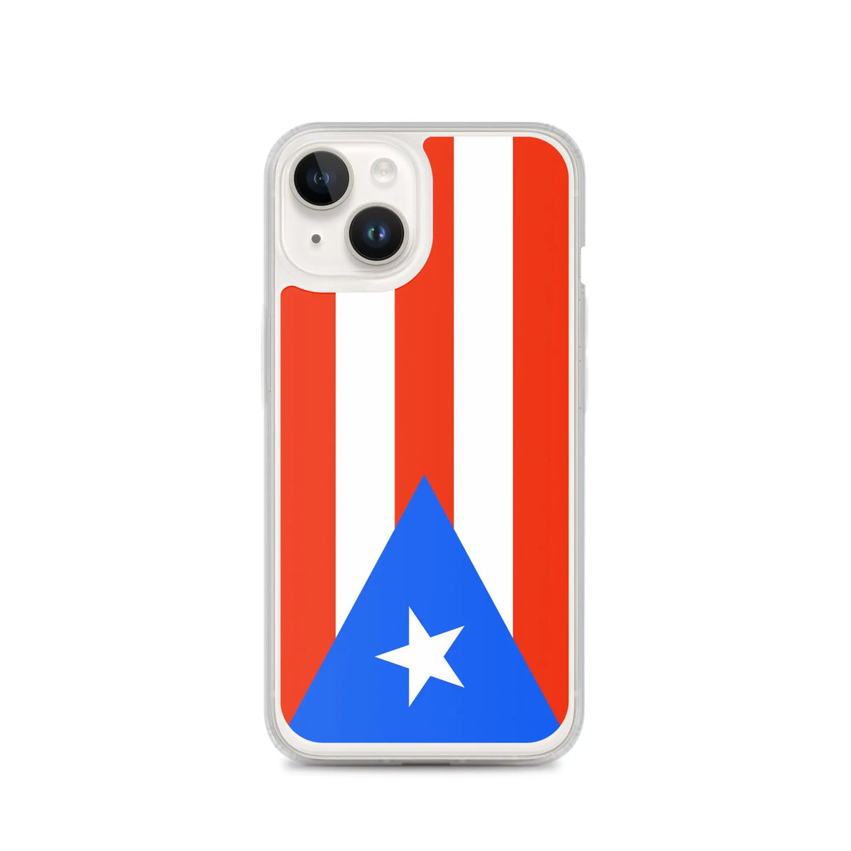 Coque iphone drapeau porto rico souple antichoc transparente