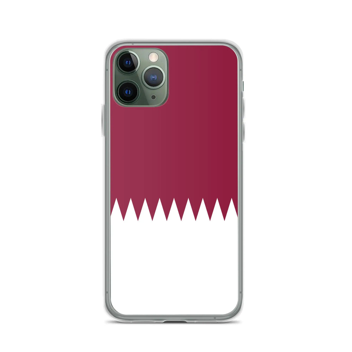 Coque iphone drapeau qatar souple antichoc transparente