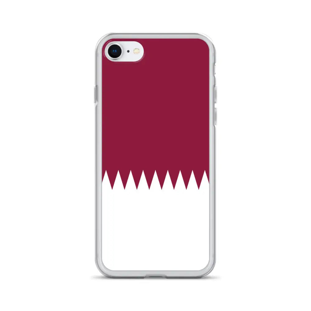Coque iphone drapeau qatar souple antichoc transparente