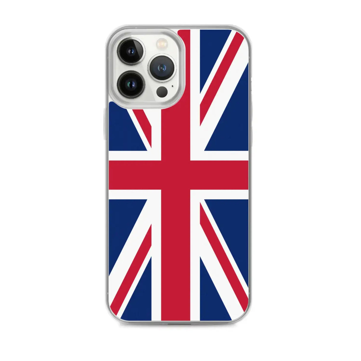 Coque iphone drapeau royaume-uni souple antichoc transparente