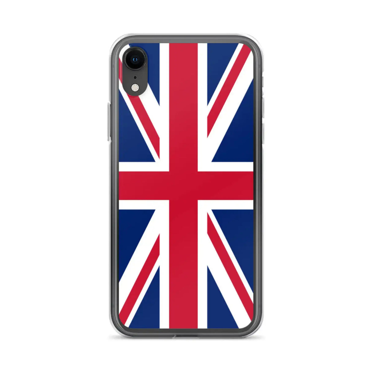 Coque iphone drapeau royaume-uni souple antichoc transparente