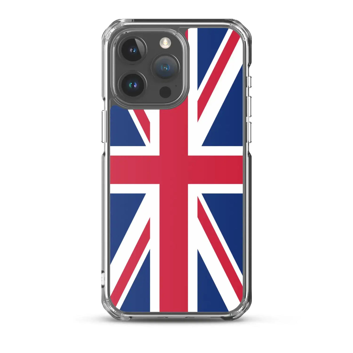 Coque iphone drapeau royaume-uni souple antichoc transparente
