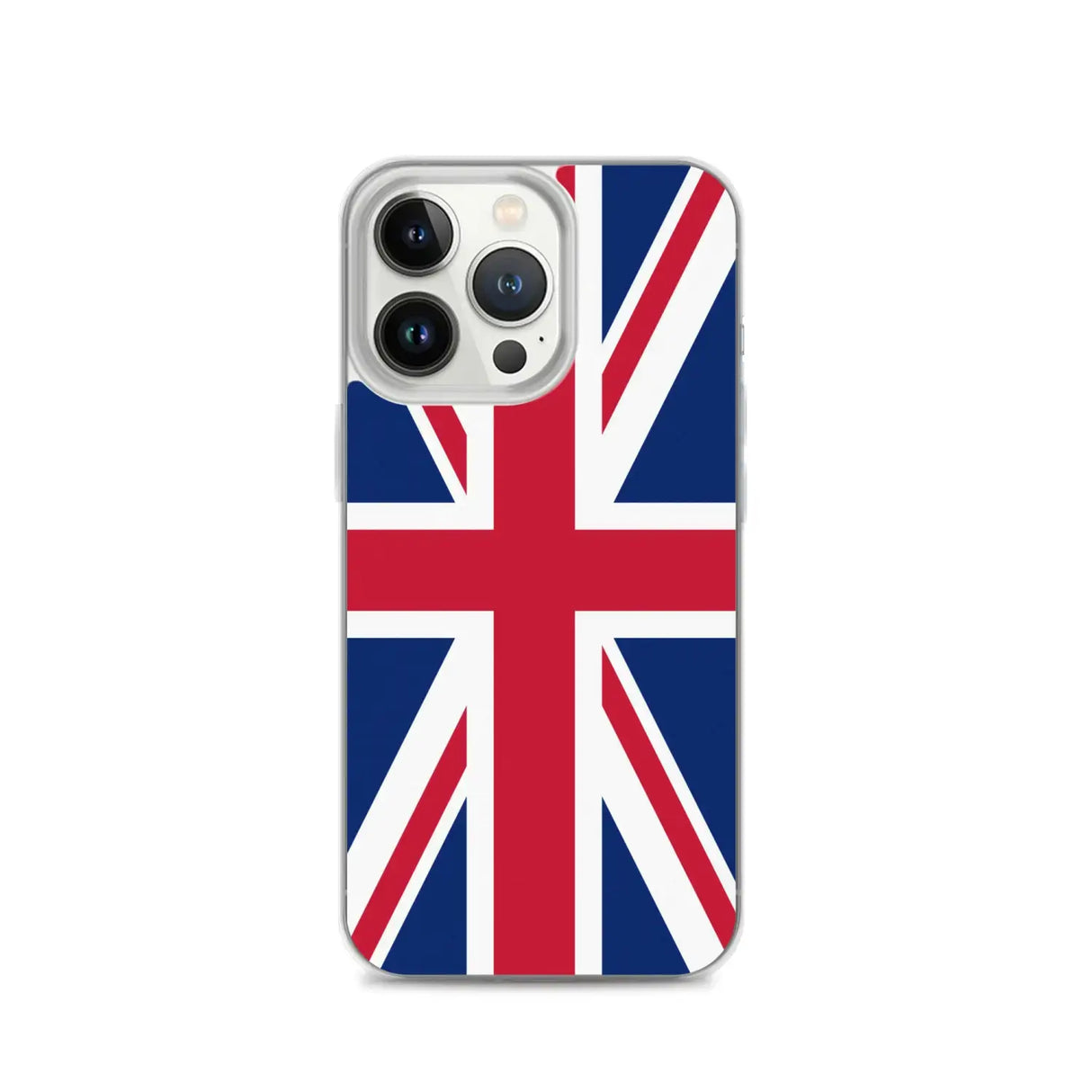 Coque iphone drapeau royaume-uni souple antichoc transparente
