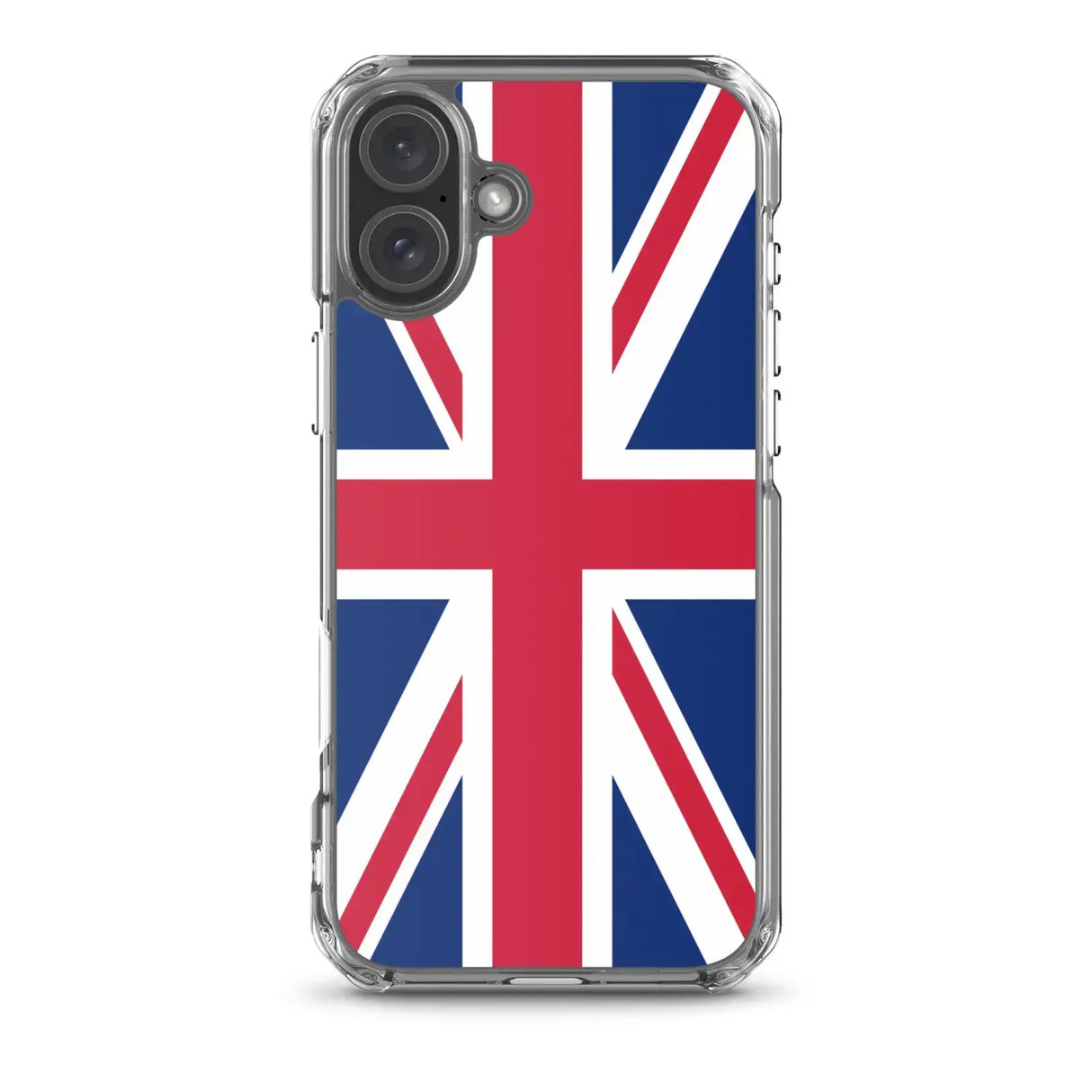 Coque iphone drapeau royaume-uni souple antichoc transparente
