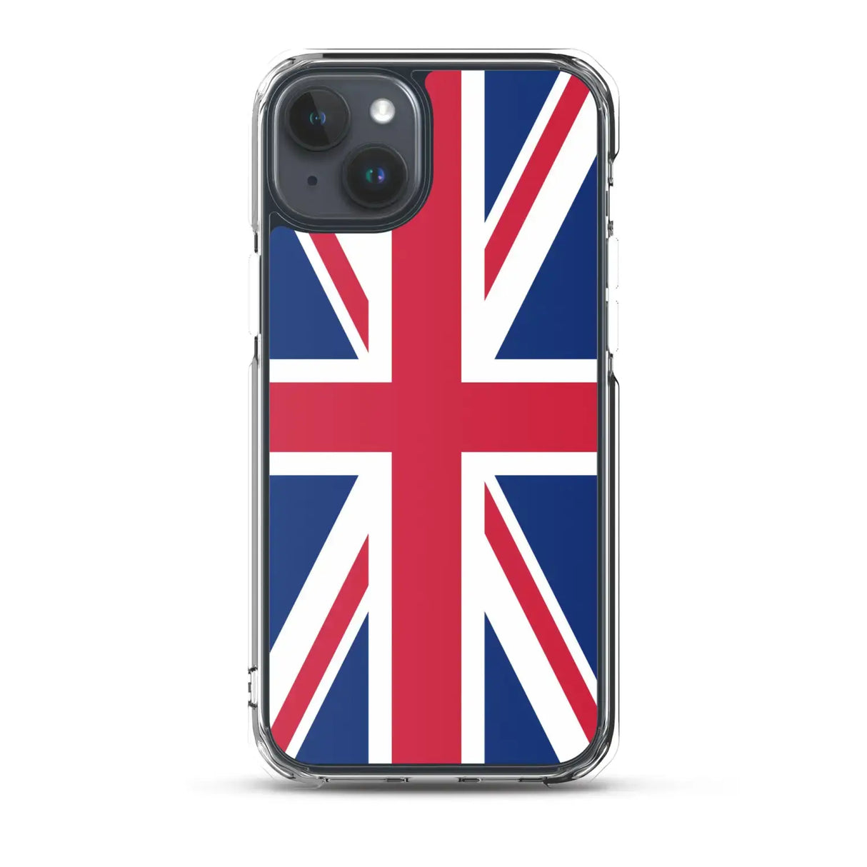 Coque iphone drapeau royaume-uni souple antichoc transparente