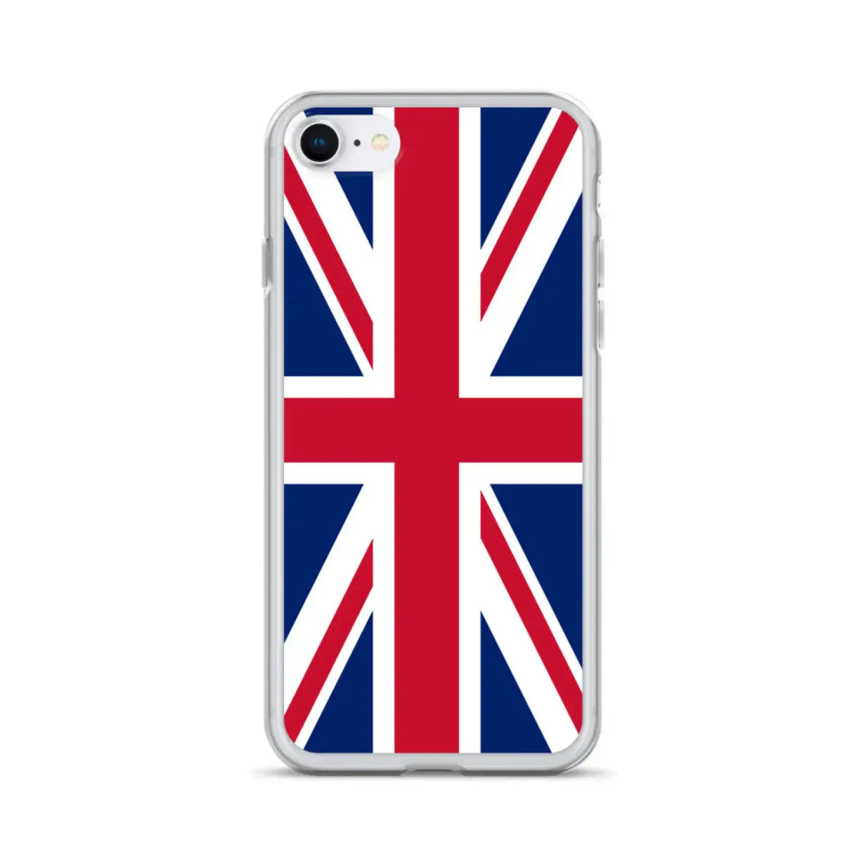 Coque iphone drapeau royaume-uni souple antichoc transparente