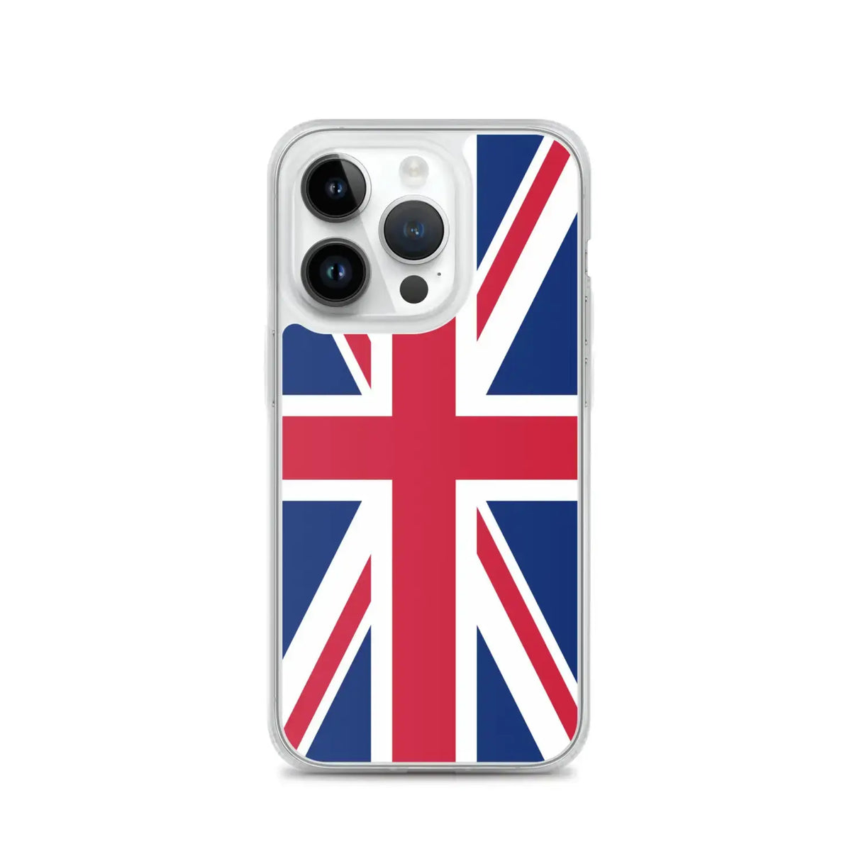 Coque iphone drapeau royaume-uni souple antichoc transparente