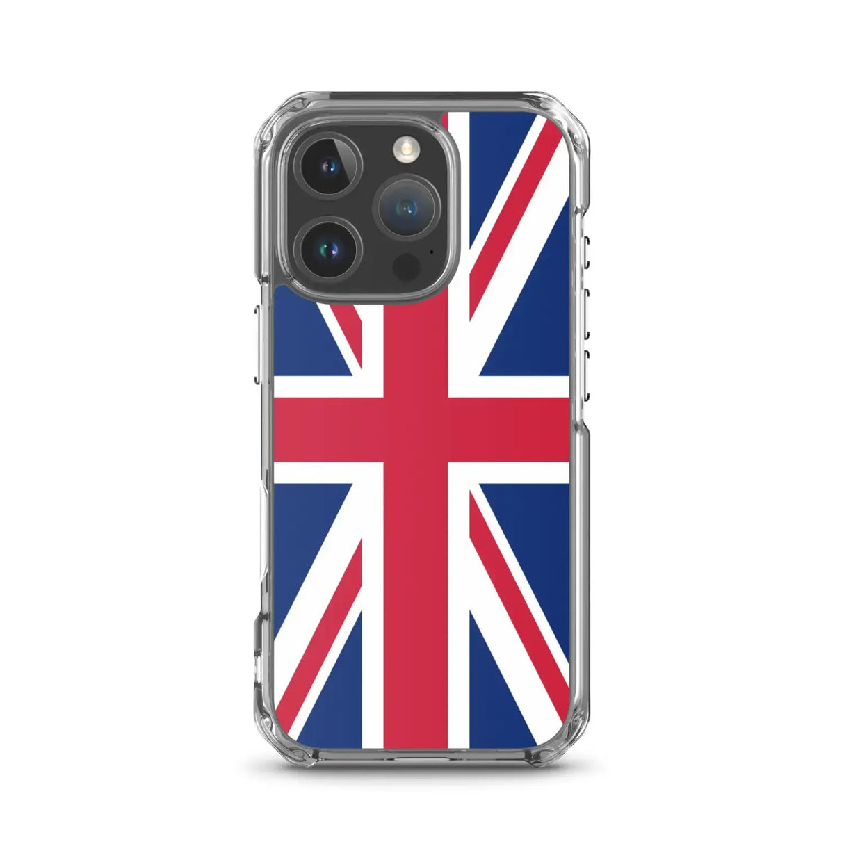 Coque iphone drapeau royaume-uni souple antichoc transparente