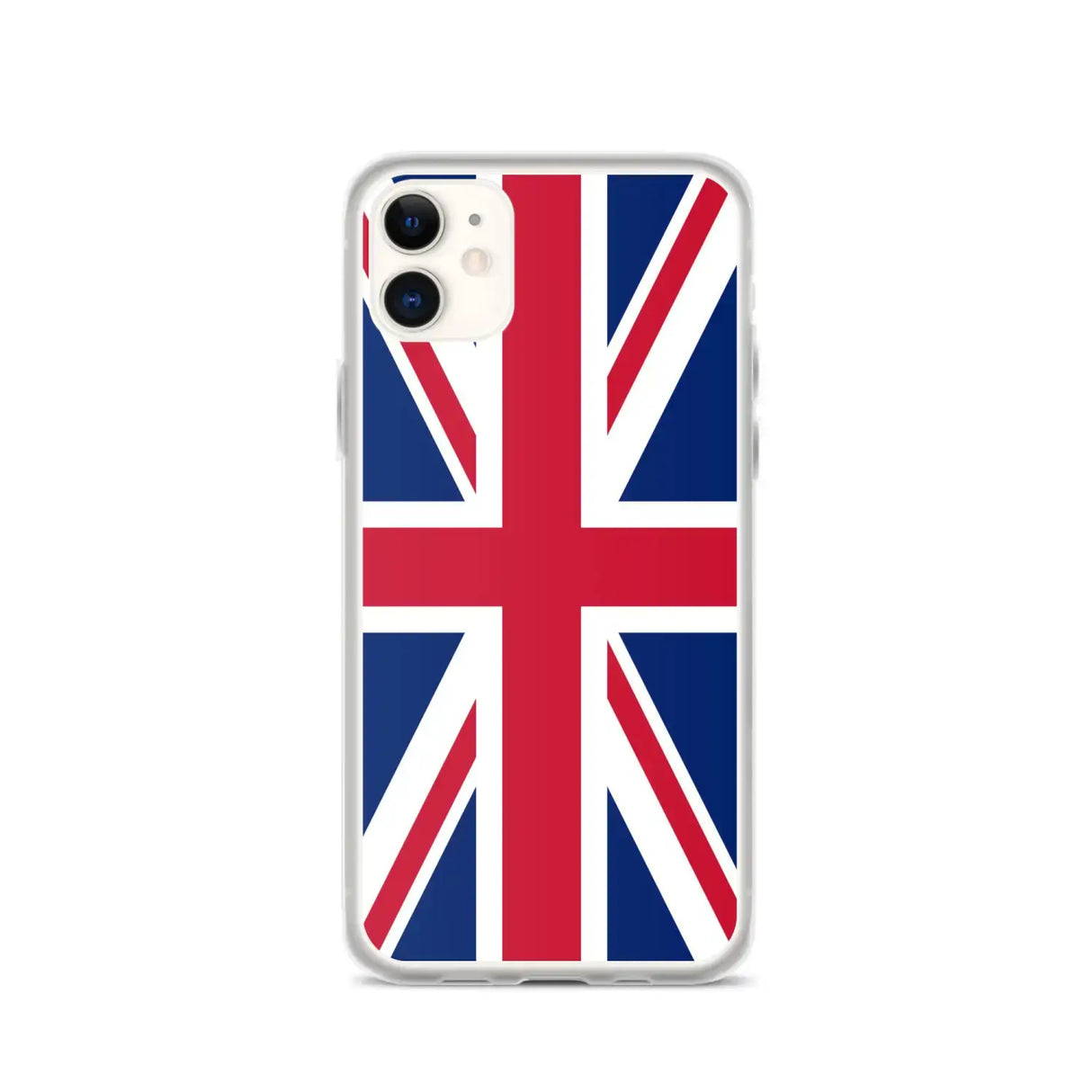 Coque iphone drapeau royaume-uni souple antichoc transparente