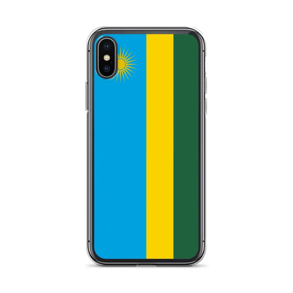 Coque iphone drapeau rwanda souple résistante antichoc