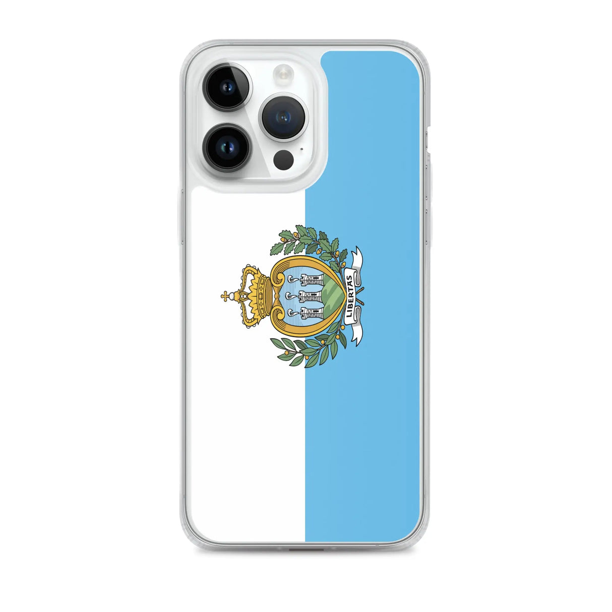 Coque iphone drapeau saint-marin souple antichoc transparente