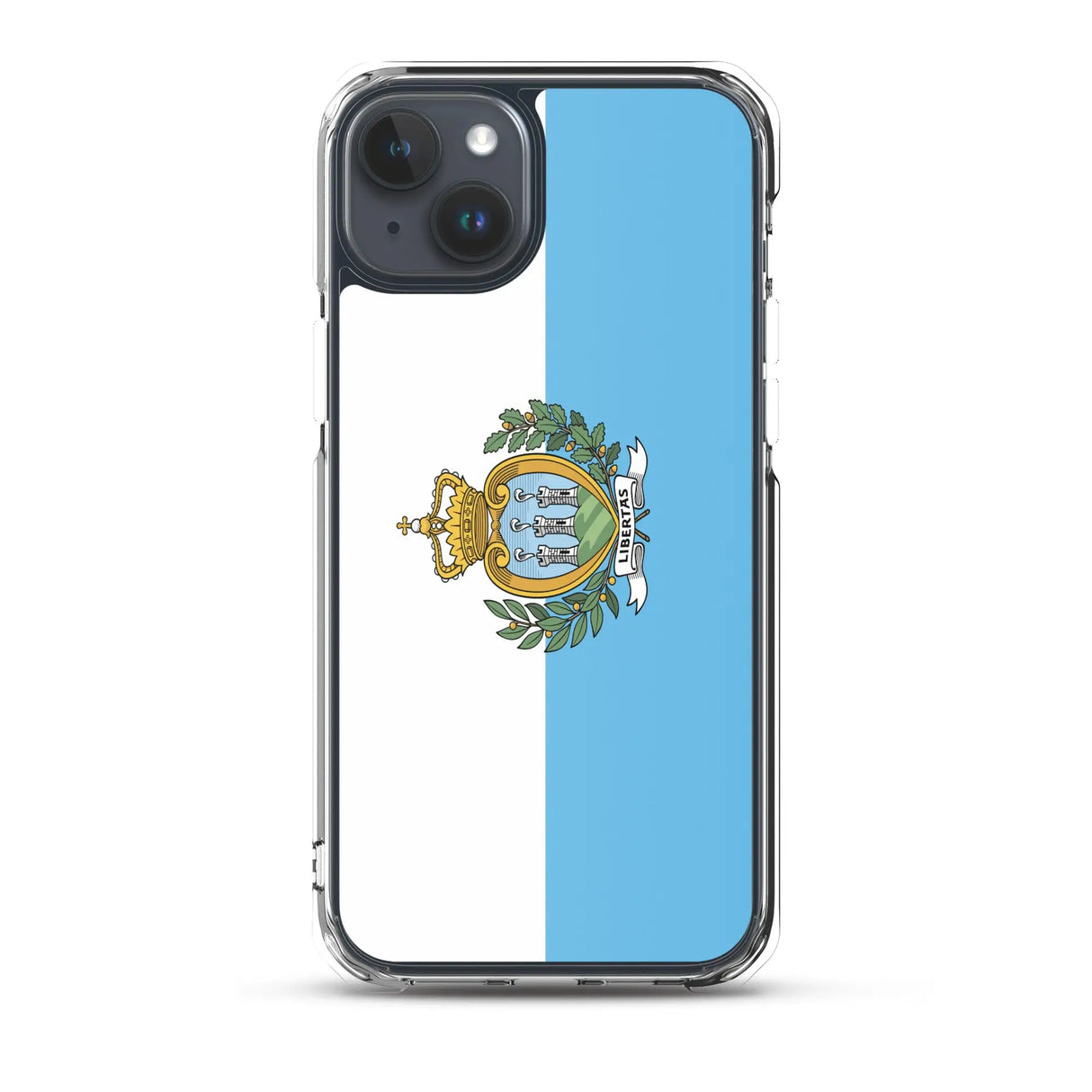 Coque iphone drapeau saint-marin souple antichoc transparente