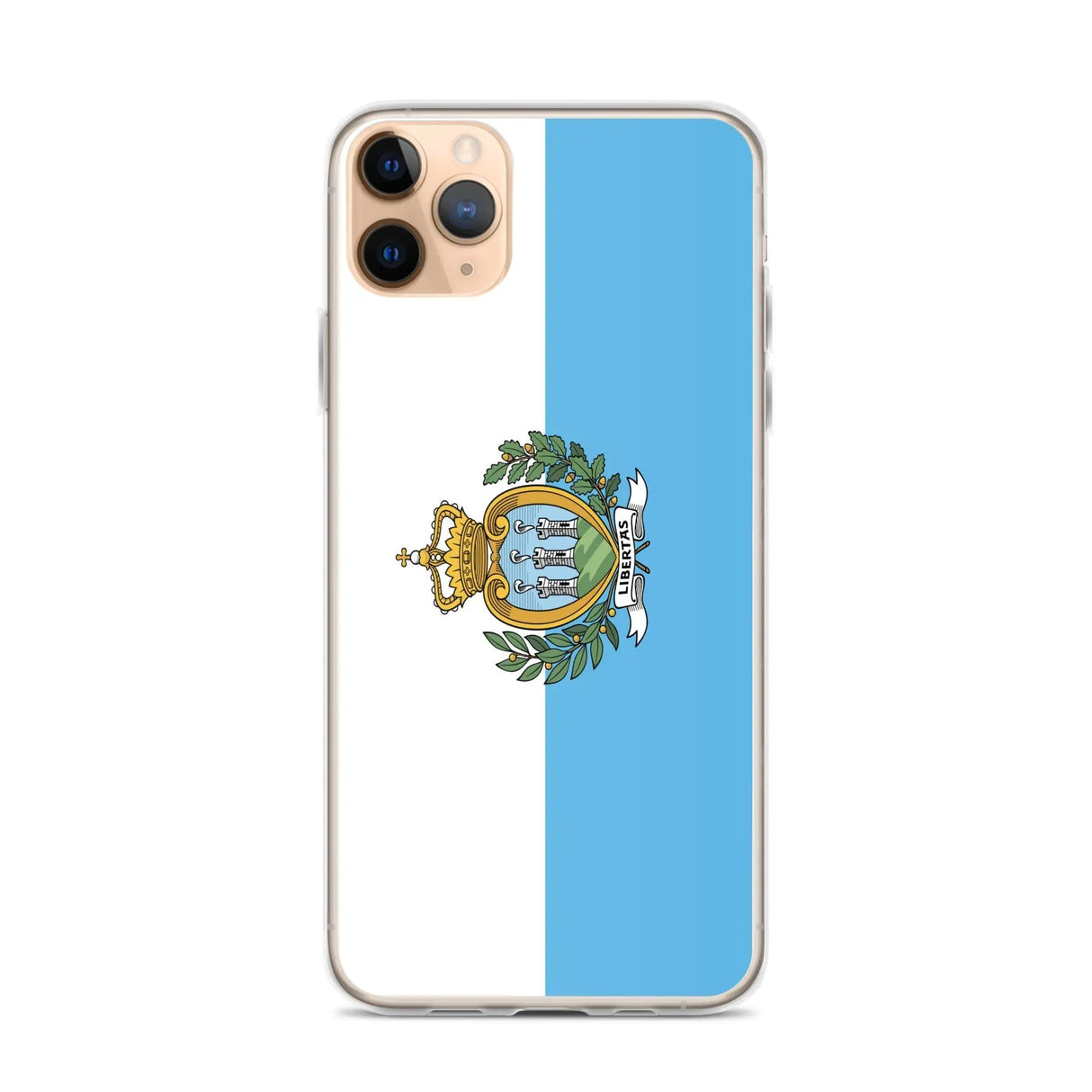 Coque iphone drapeau saint-marin souple antichoc transparente