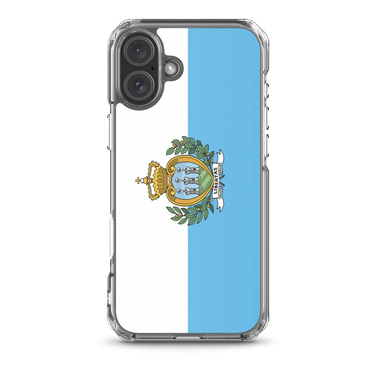 Coque iphone drapeau saint-marin souple antichoc transparente