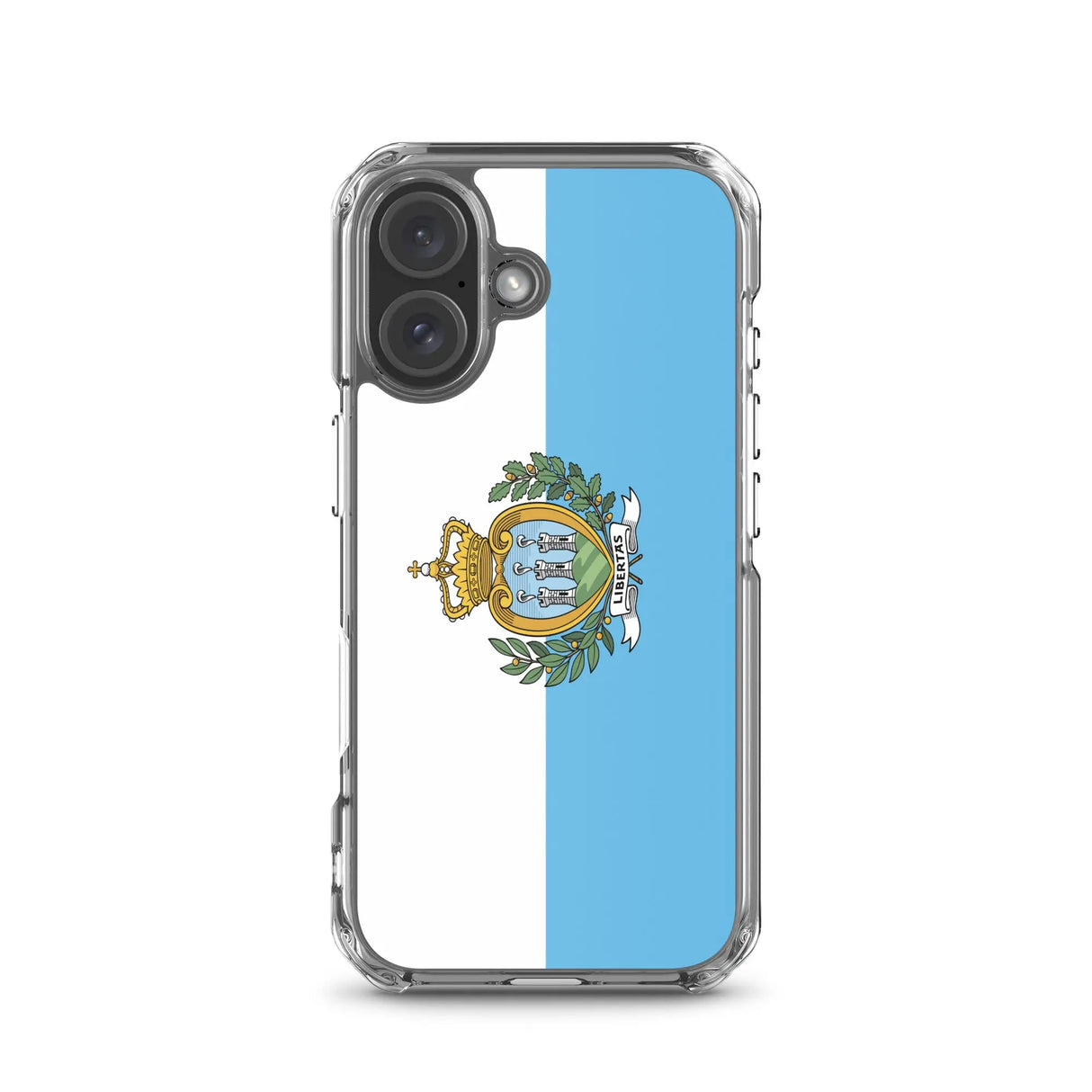Coque iphone drapeau saint-marin souple antichoc transparente