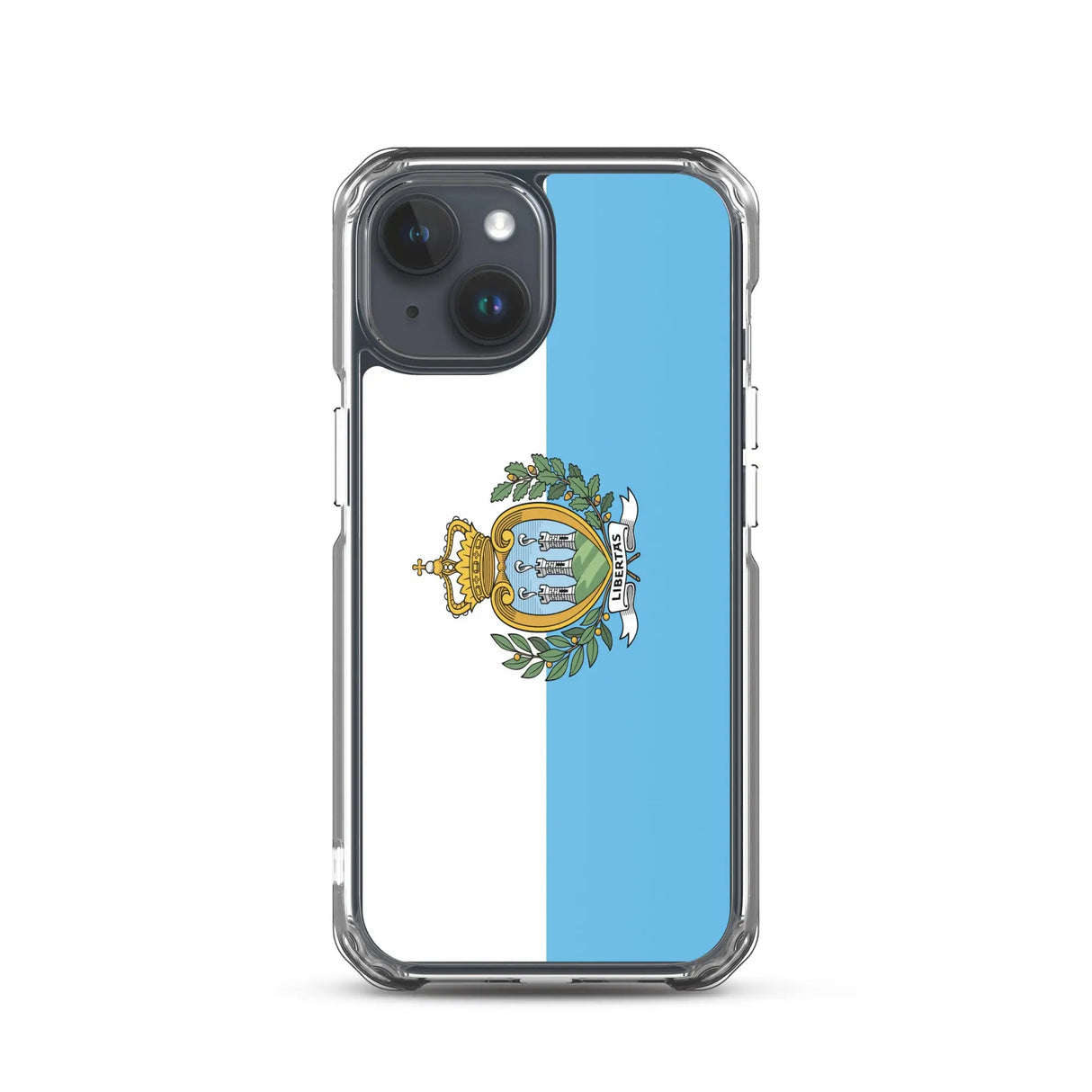 Coque iphone drapeau saint-marin souple antichoc transparente