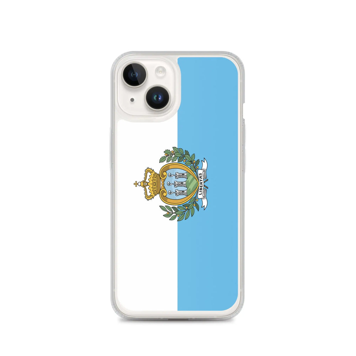 Coque iphone drapeau saint-marin souple antichoc transparente